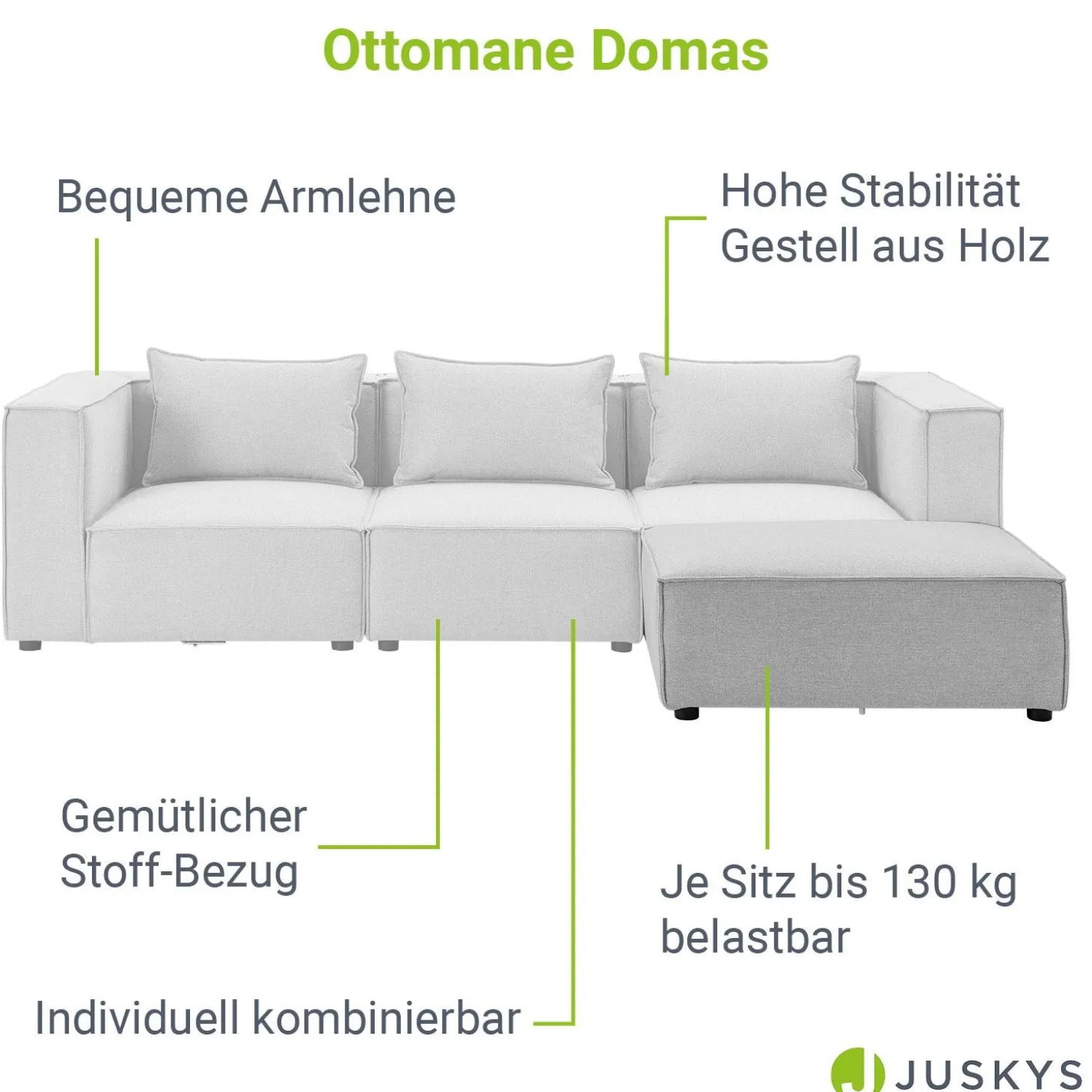 Modulares Sofa Domas - Variantenauswahl
