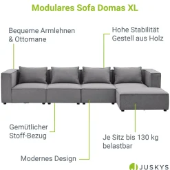 Modulares Sofa Domas XL - 4 Sitzer