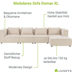 Modulares Sofa Domas XL - 4 Sitzer