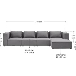 Modulares Sofa Domas XL - 4 Sitzer