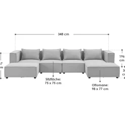 Modulares Sofa Domas XXL - Wohnlandschaft