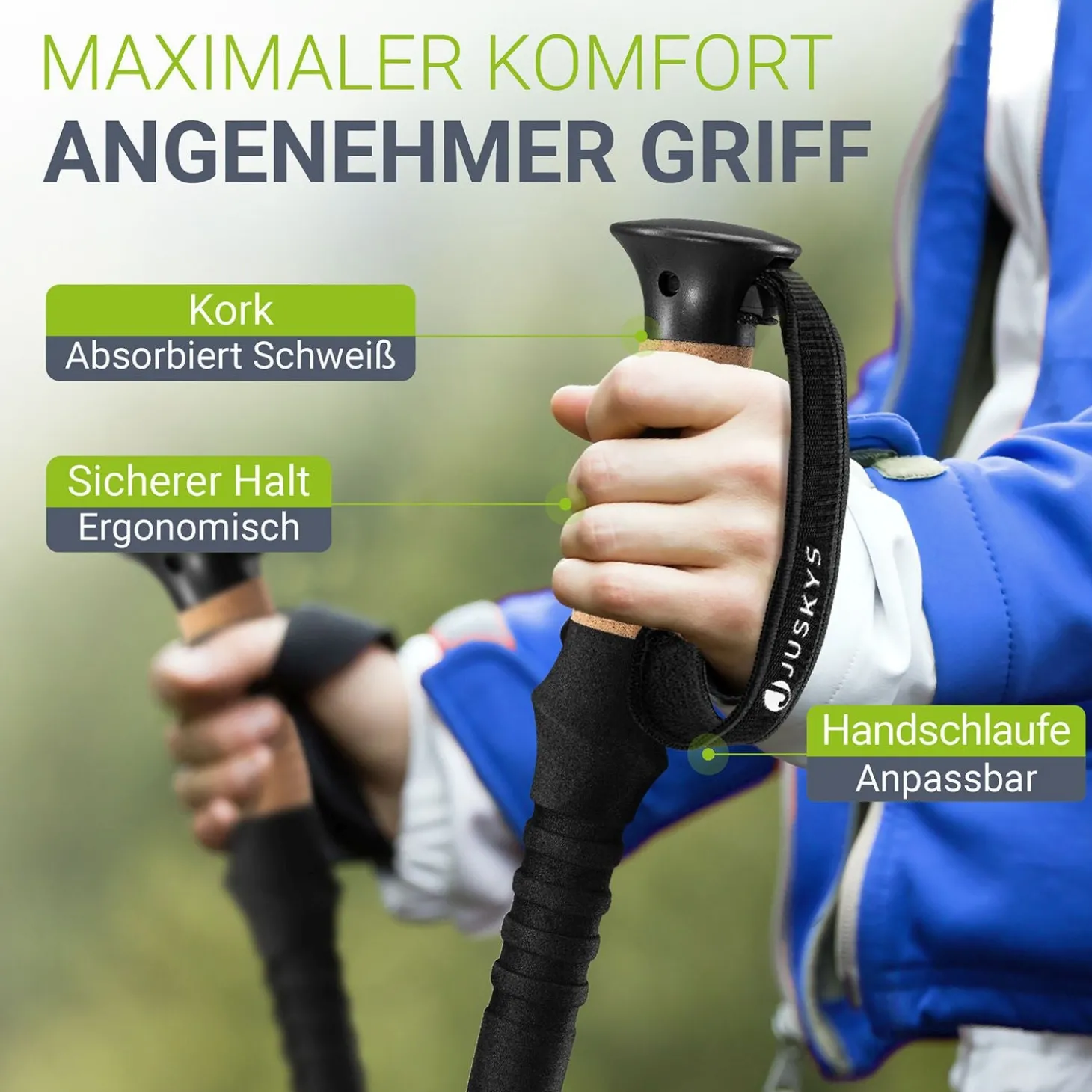 Nordic Walking Wanderstöcke mit Zubehör