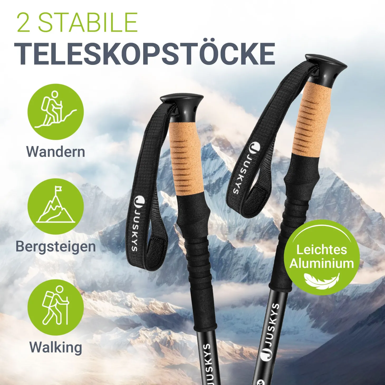 Nordic Walking Wanderstöcke mit Zubehör