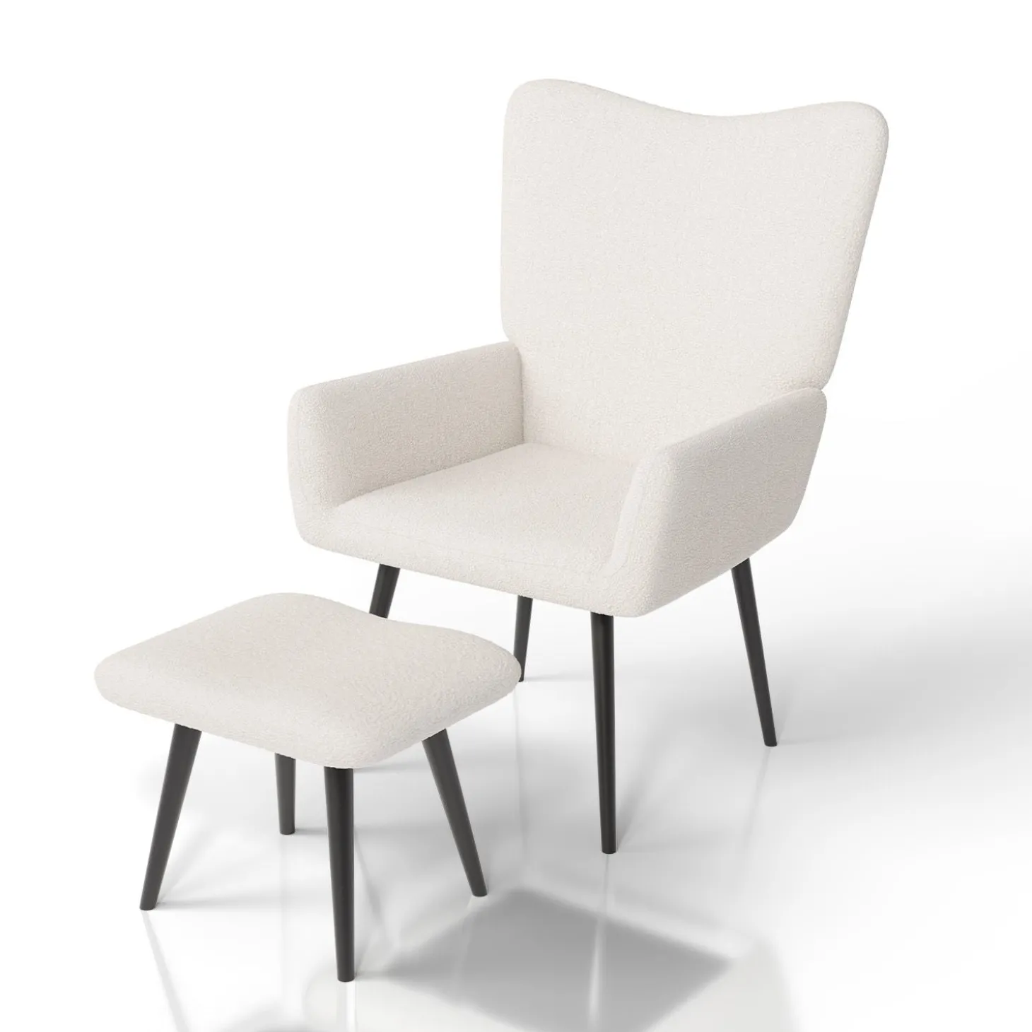 Ohrensessel mit optionalem Hocker Odense