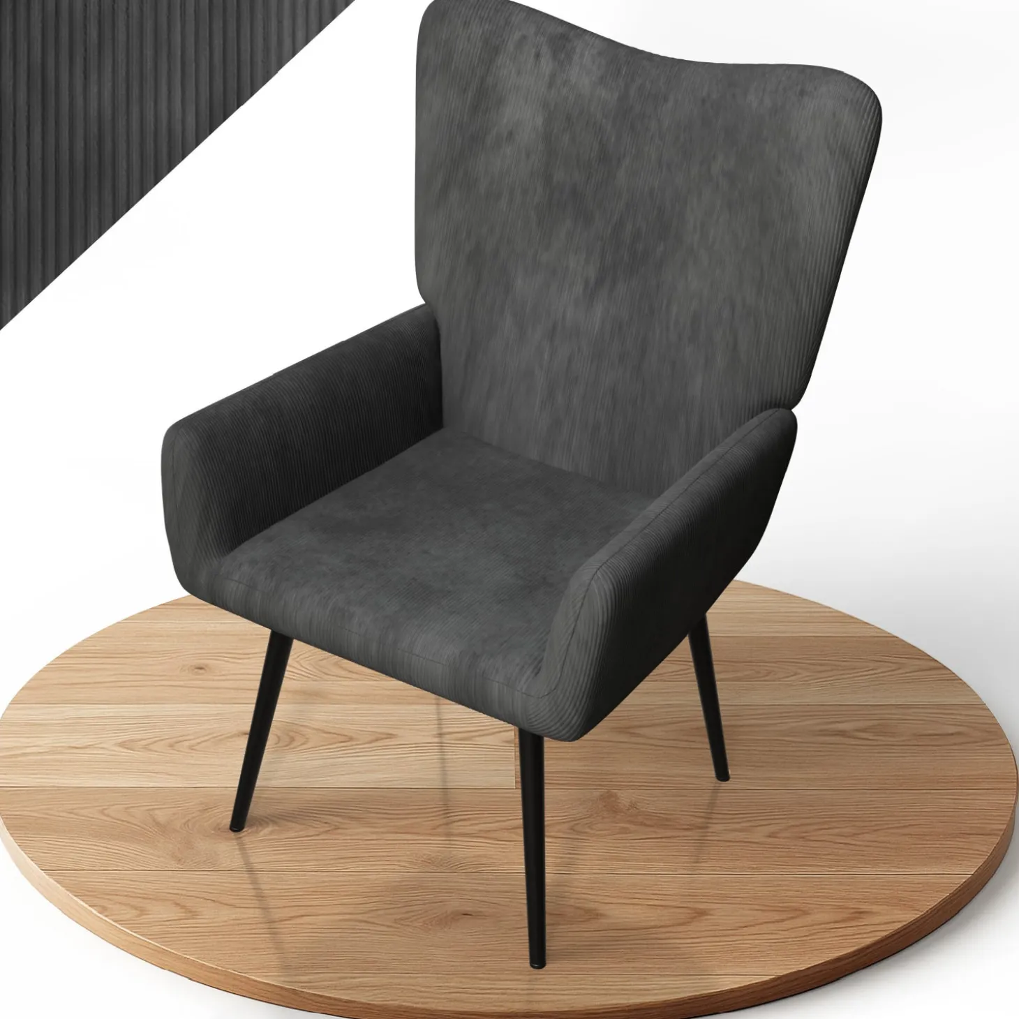 Ohrensessel mit optionalem Hocker Odense