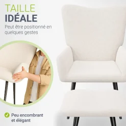 Ohrensessel mit optionalem Hocker Odense