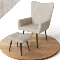 Ohrensessel mit optionalem Hocker Odense
