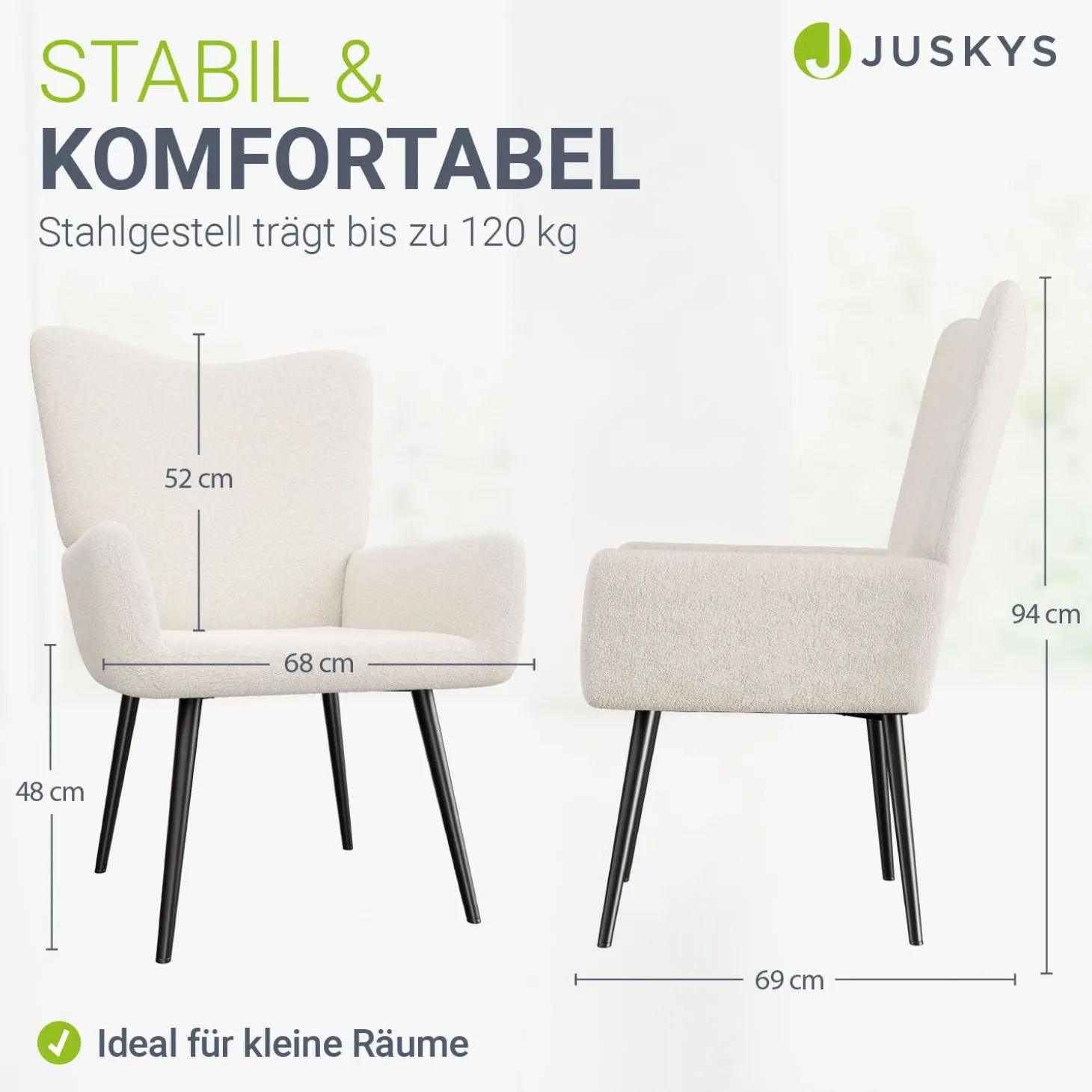 Ohrensessel mit optionalem Hocker Odense