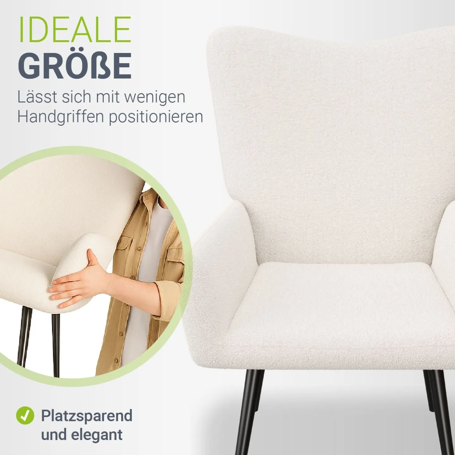 Ohrensessel mit optionalem Hocker Odense