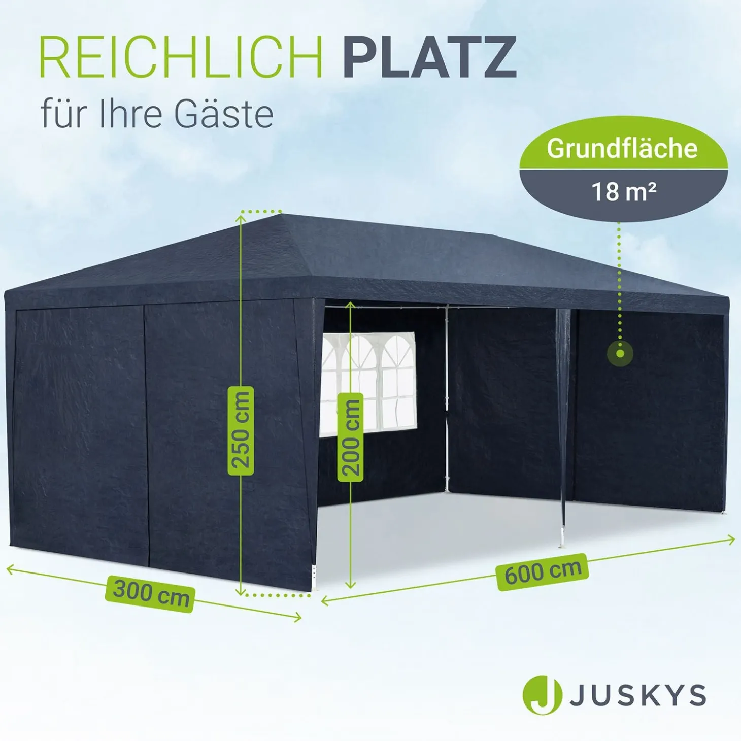 Partyzelt 3x6 m