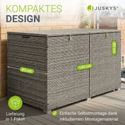 Polyrattan Auflagenbox Ikaria