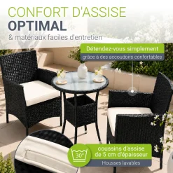 Polyrattan Balkon Set Bayamo