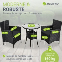 Polyrattan Balkon Set Bayamo