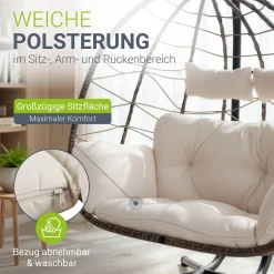 Polyrattan Doppelhängesessel Aria