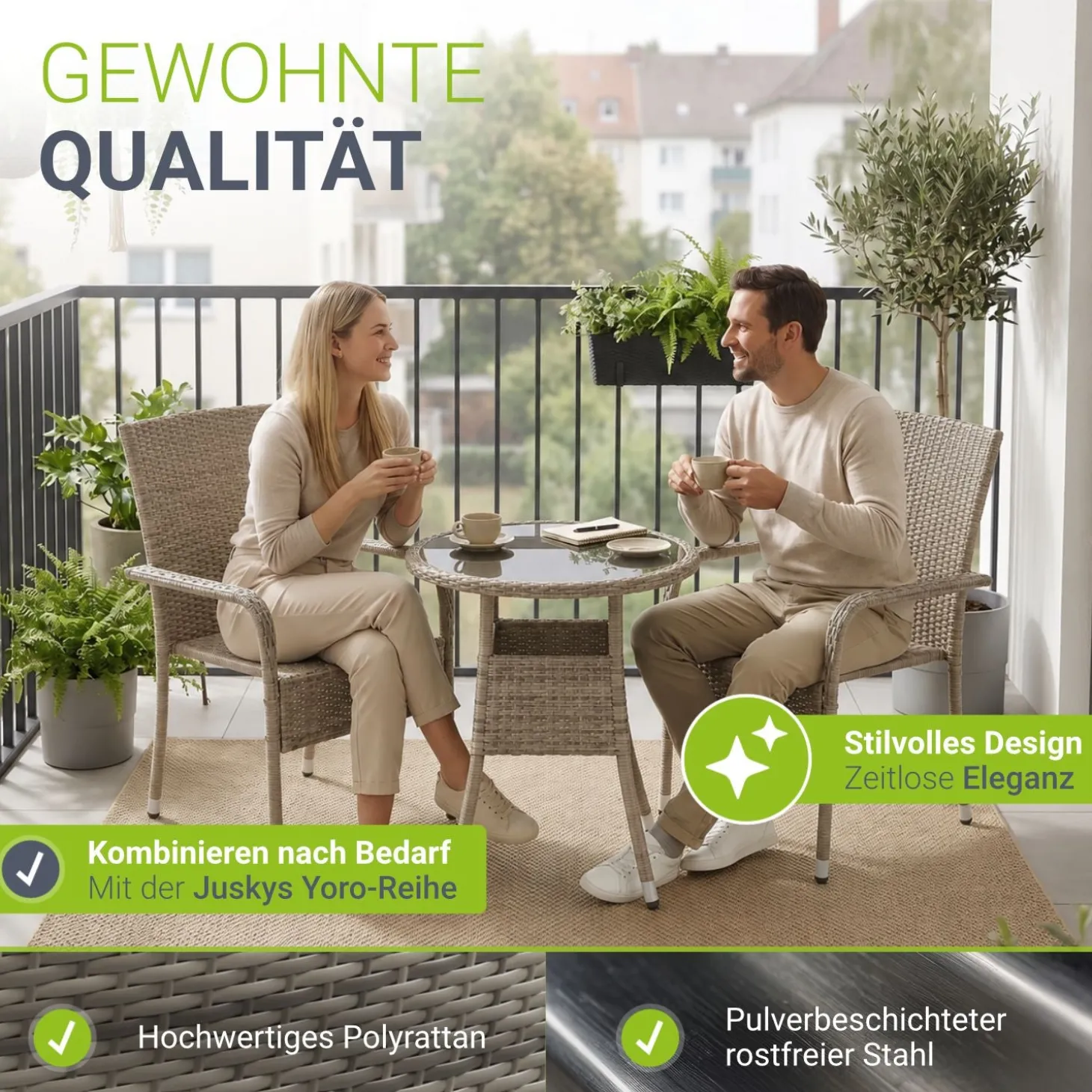 Polyrattan Gartenstühle Yoro