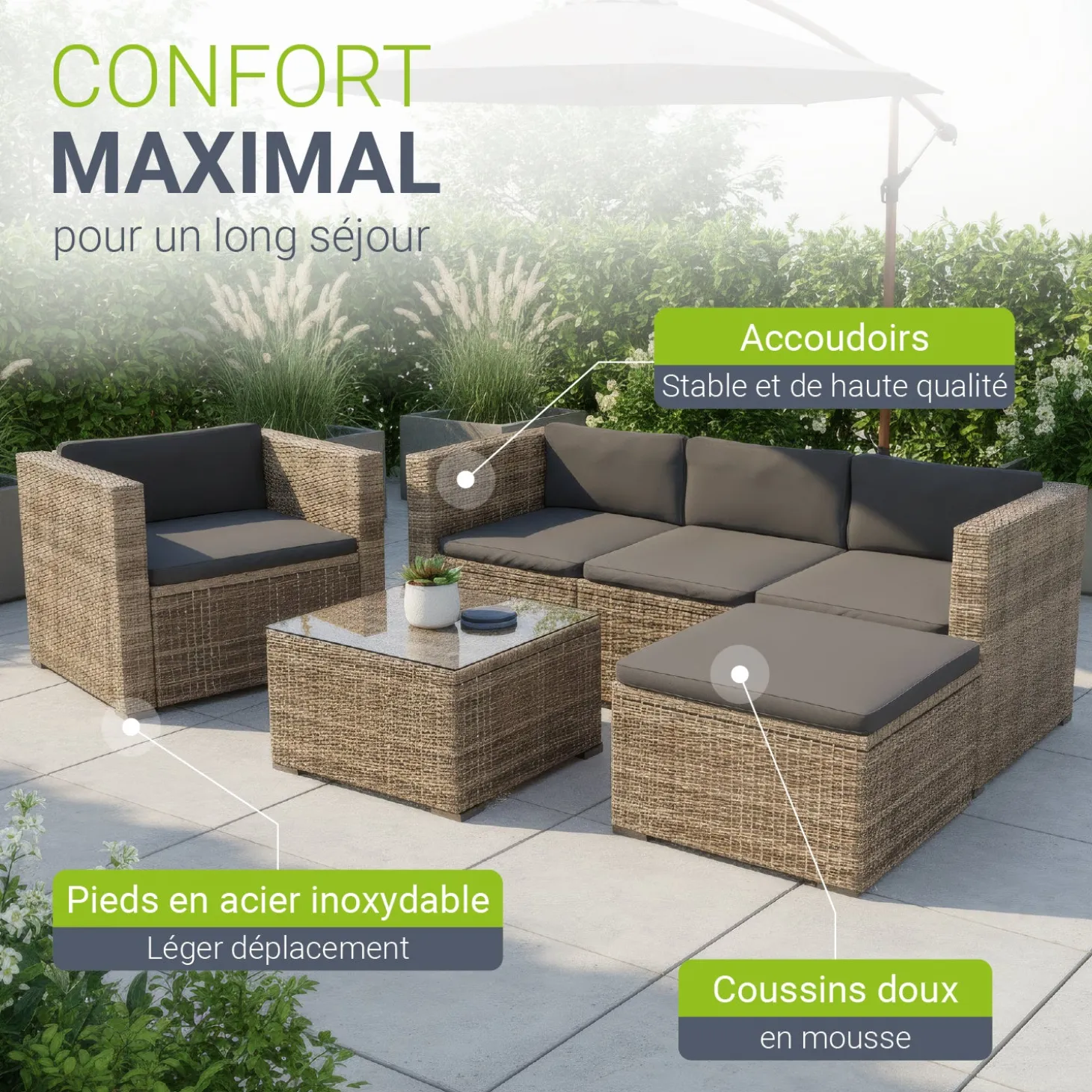 Polyrattan Lounge Punta Cana