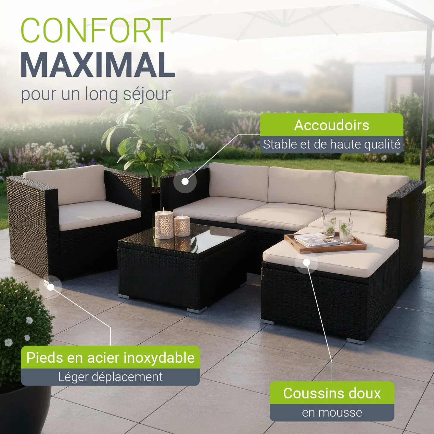 Polyrattan Lounge Punta Cana