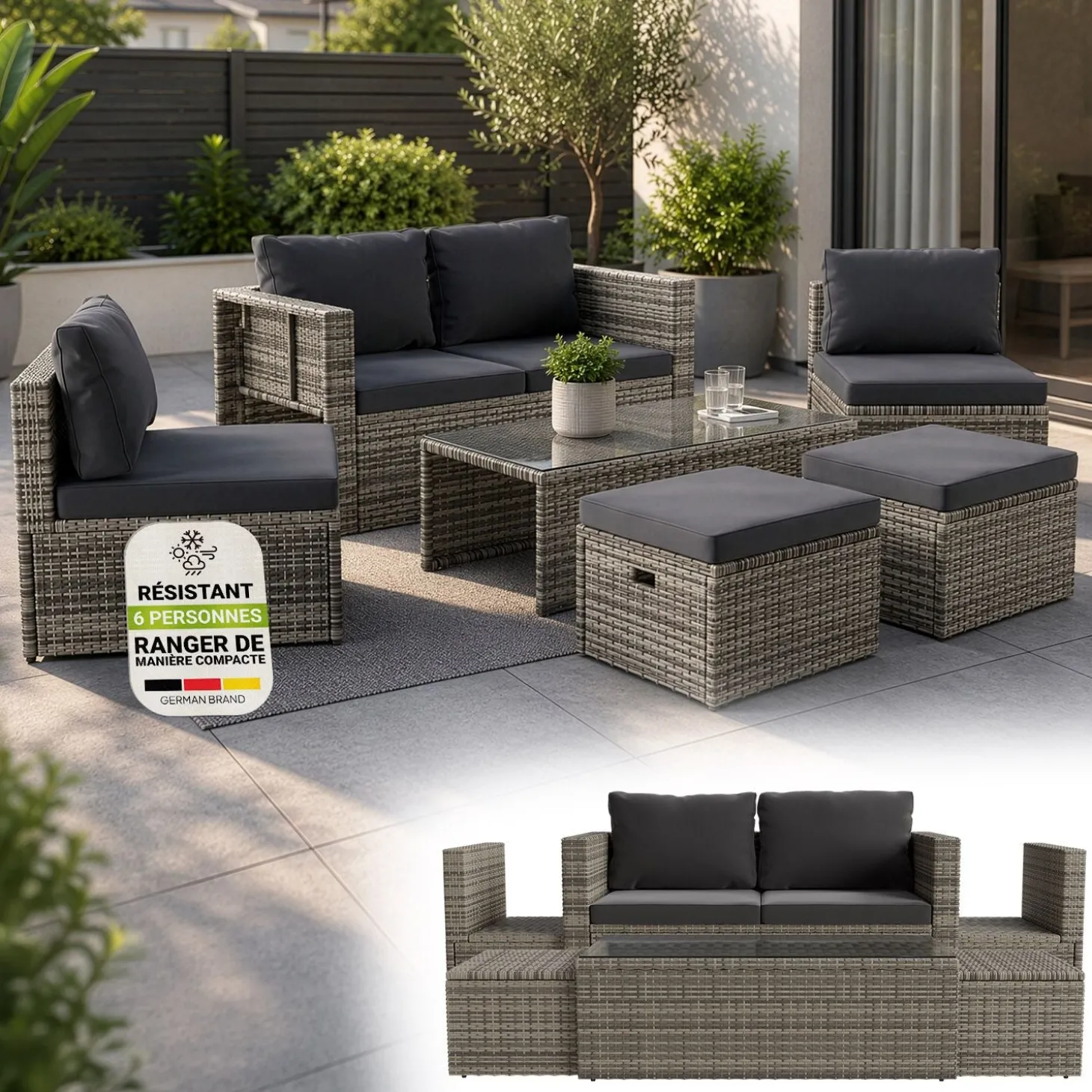 Polyrattan Lounge Salou