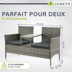 Polyrattan Sitzbank Monaco
