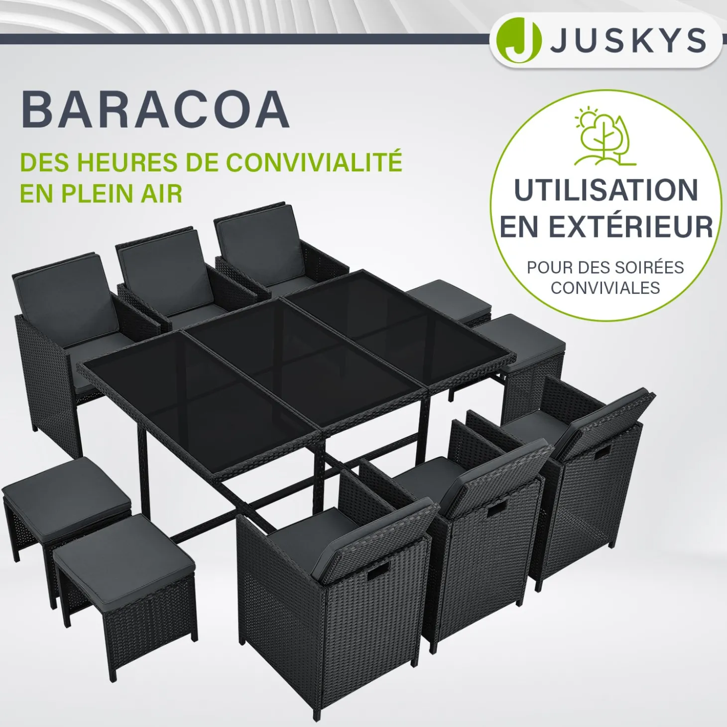 Polyrattan Sitzgruppe Baracoa