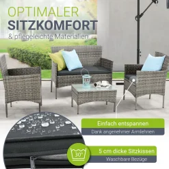 Polyrattan Sitzgruppe Fort Myers