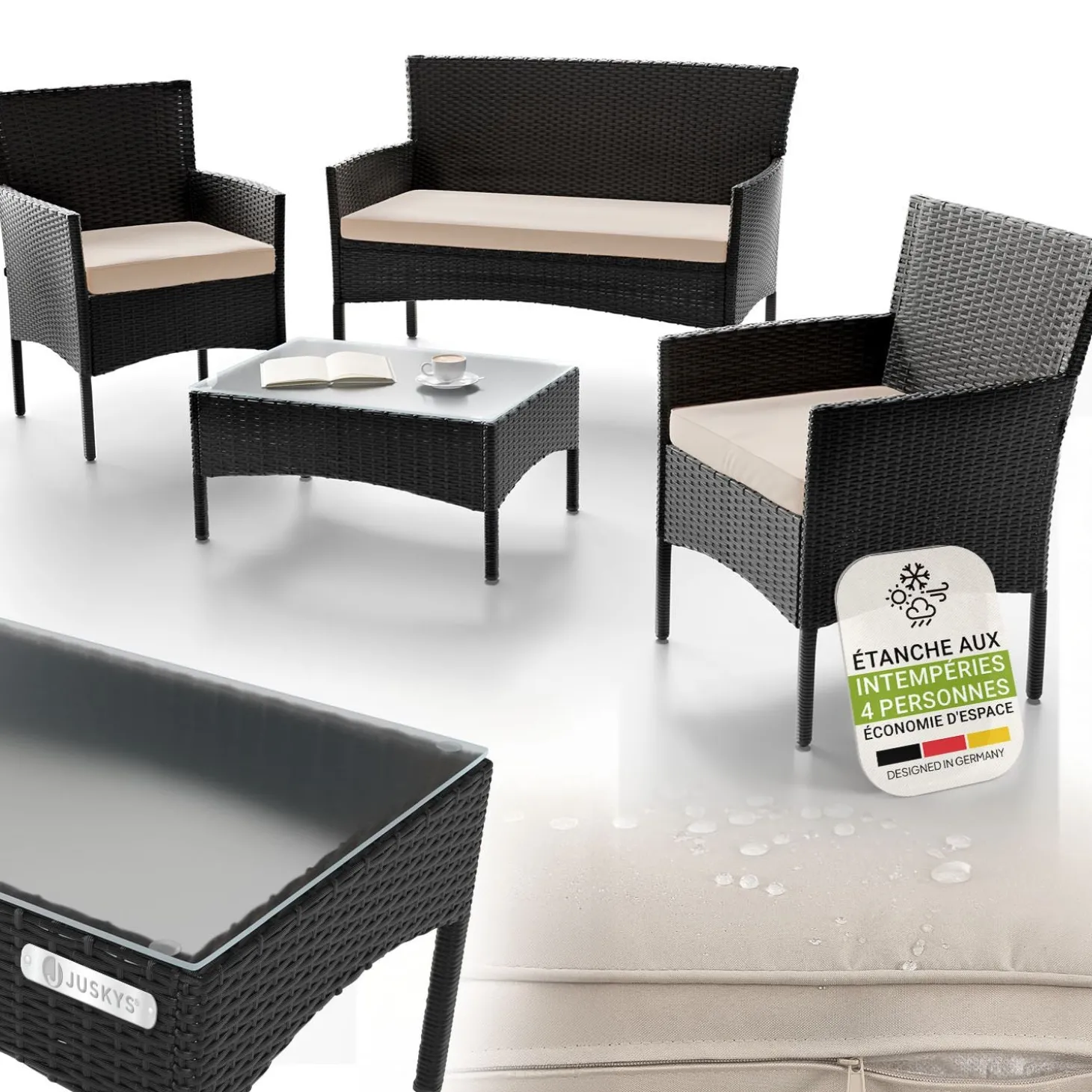 Polyrattan Sitzgruppe Fort Myers
