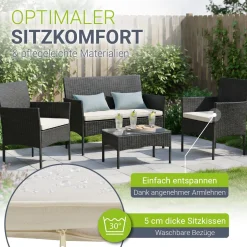 Polyrattan Sitzgruppe Fort Myers