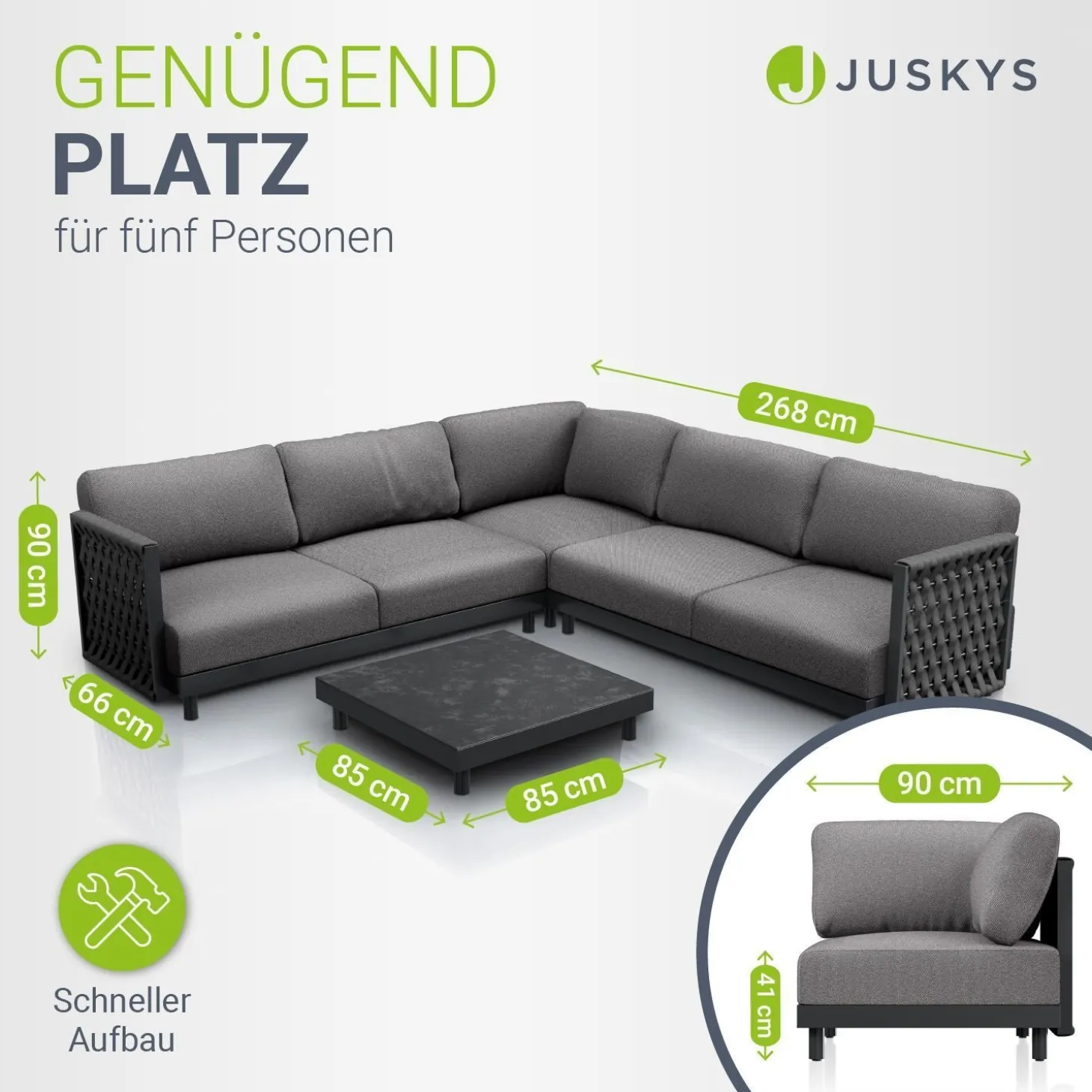 Premium Gartenmöbel Set Port Royale
