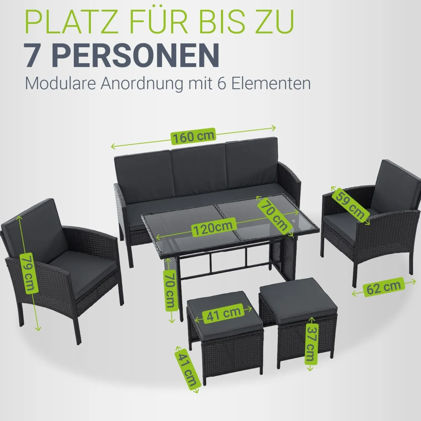Rattan Sitzgruppe Turin