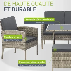 Rattan Sitzgruppe Turin