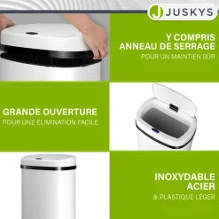 Rechteckiger Mülleimer mit Sensor