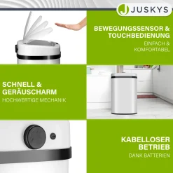 Rechteckiger Mülleimer mit Sensor