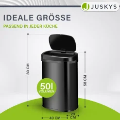 Rechteckiger Mülleimer mit Sensor