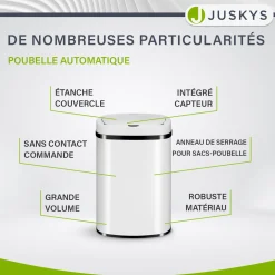 Rechteckiger Mülleimer mit Sensor