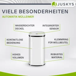 Rechteckiger Mülleimer mit Sensor