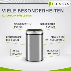 Rechteckiger Mülleimer mit Sensor