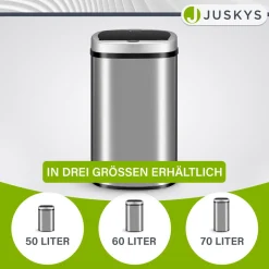 Rechteckiger Mülleimer mit Sensor