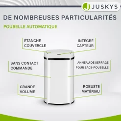 Rechteckiger Mülleimer mit Sensor