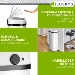 Rechteckiger Mülleimer mit Sensor