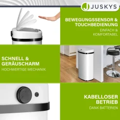 Rechteckiger Mülleimer mit Sensor