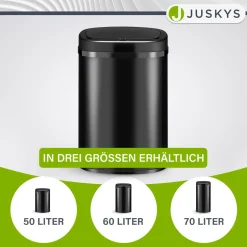 Rechteckiger Mülleimer mit Sensor