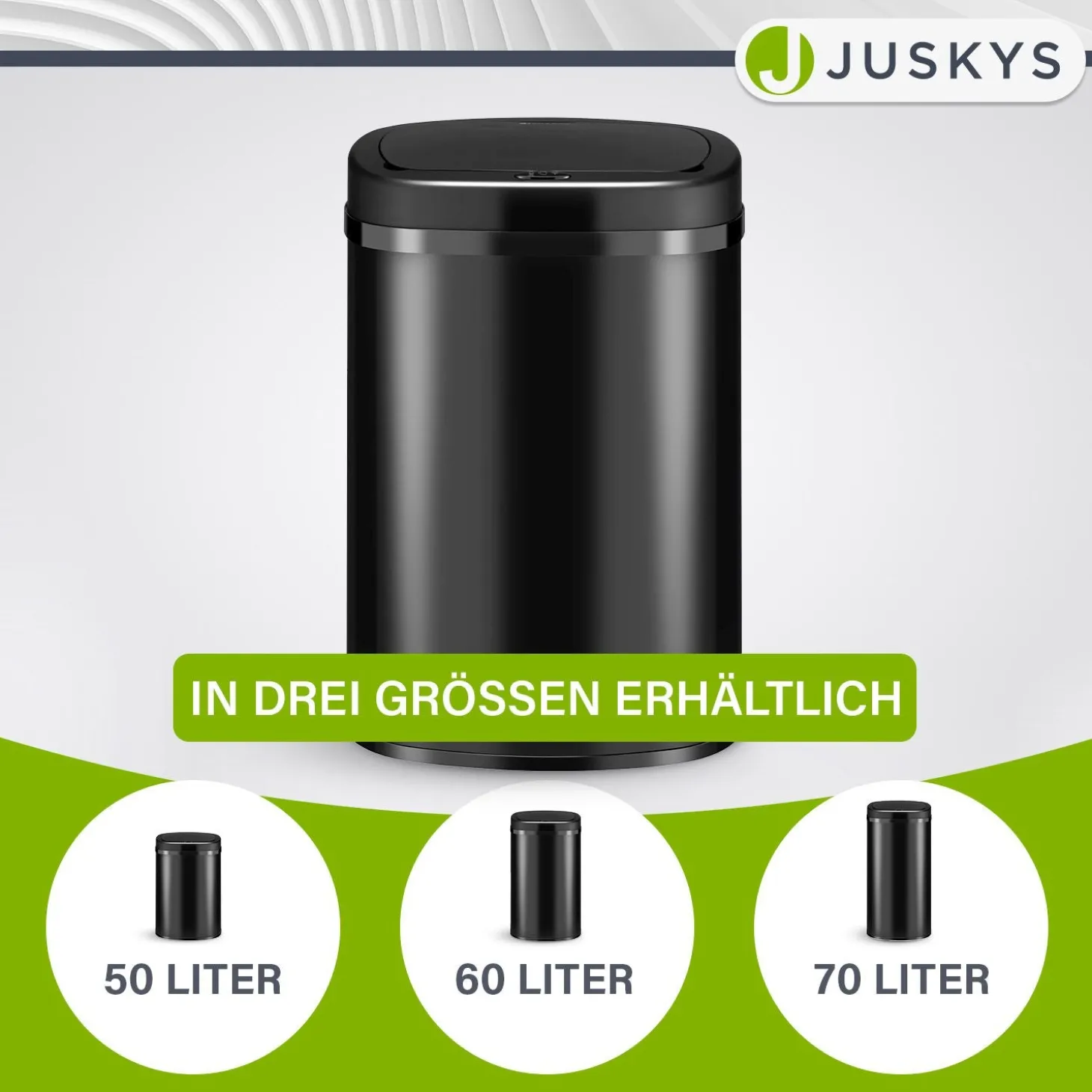 Rechteckiger Mülleimer mit Sensor