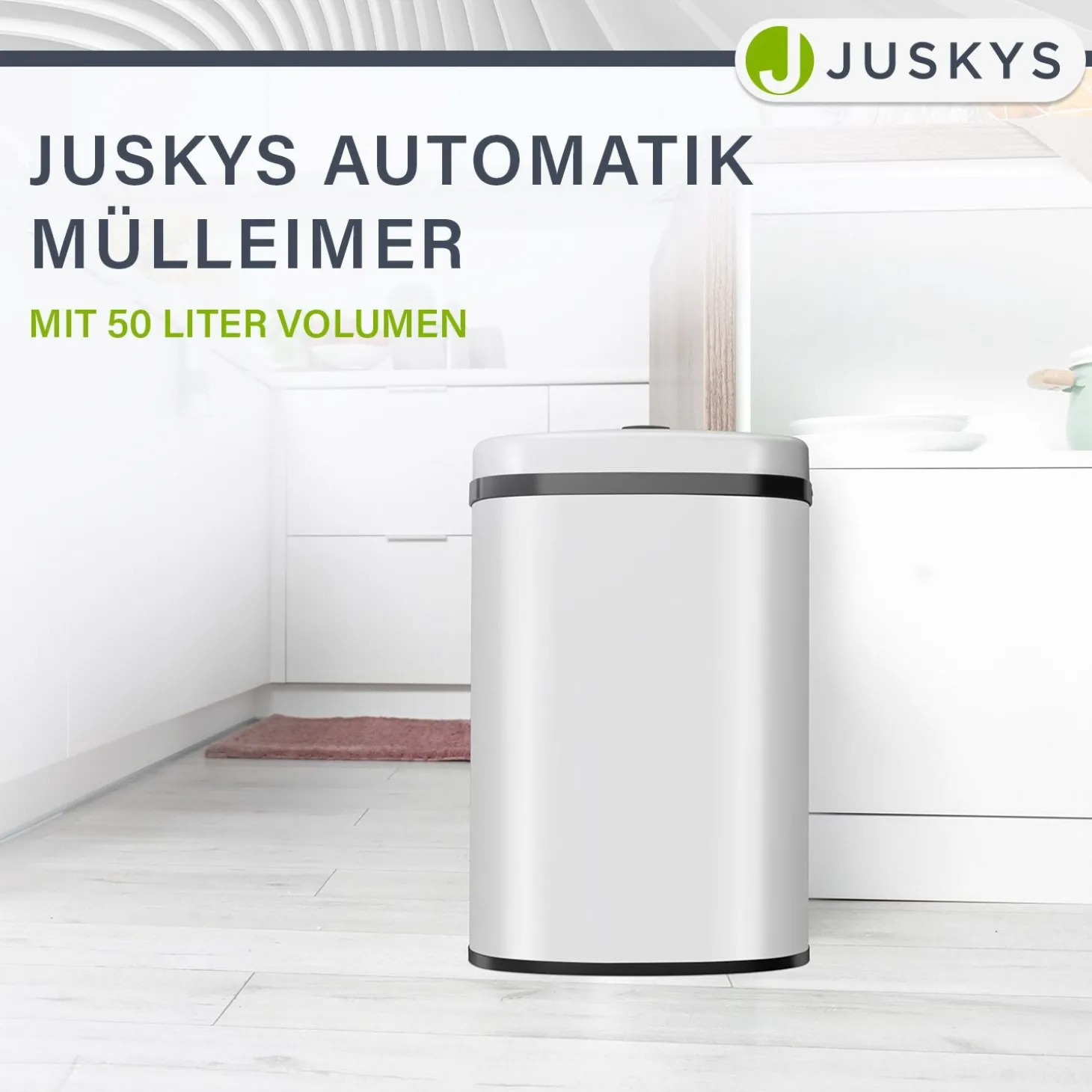 Rechteckiger Mülleimer mit Sensor
