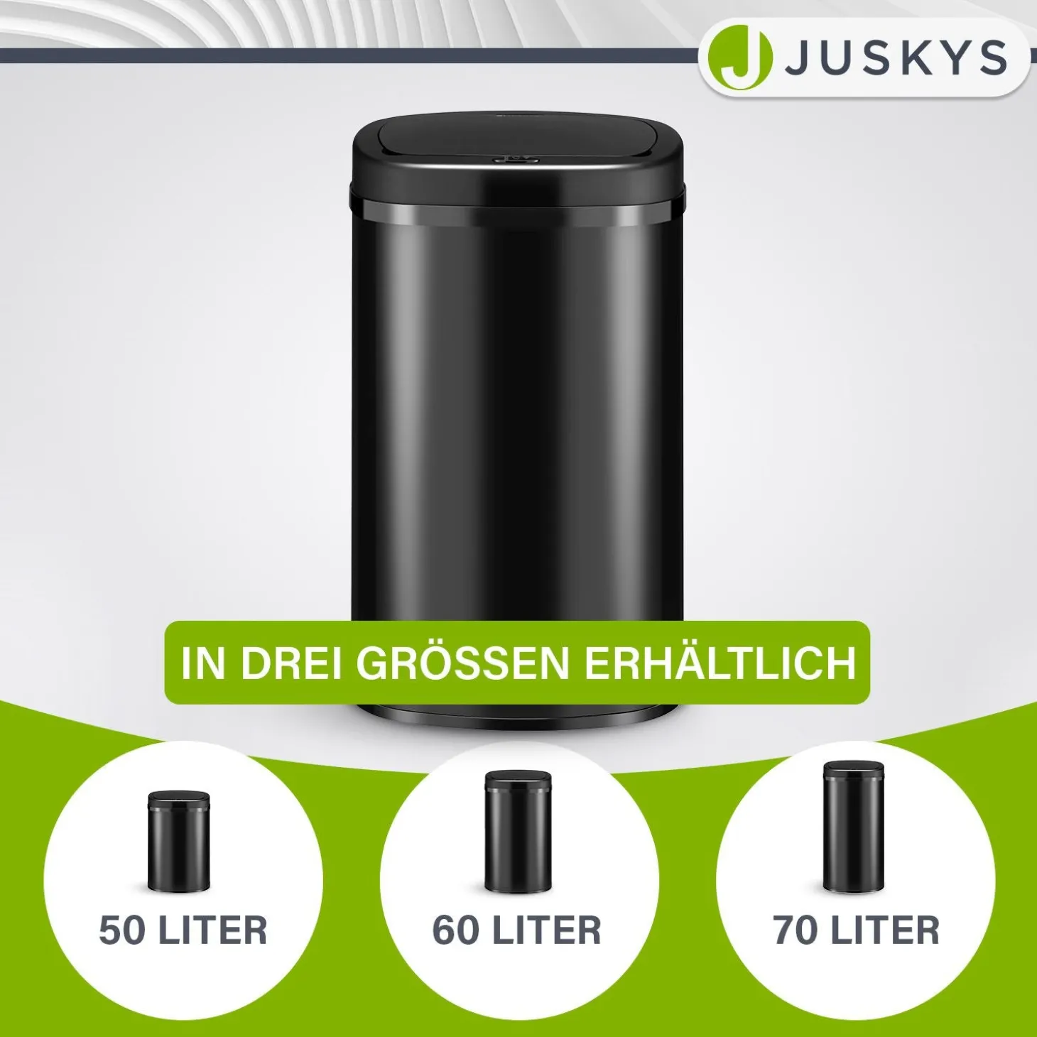 Rechteckiger Mülleimer mit Sensor