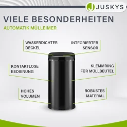 Rechteckiger Mülleimer mit Sensor