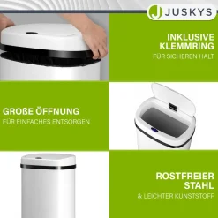 Rechteckiger Mülleimer mit Sensor