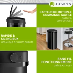 Rechteckiger Mülleimer mit Sensor