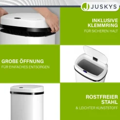 Rechteckiger Mülleimer mit Sensor