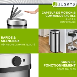 Rechteckiger Mülleimer mit Sensor