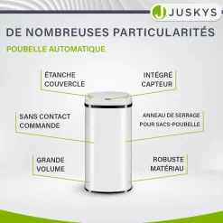 Rechteckiger Mülleimer mit Sensor
